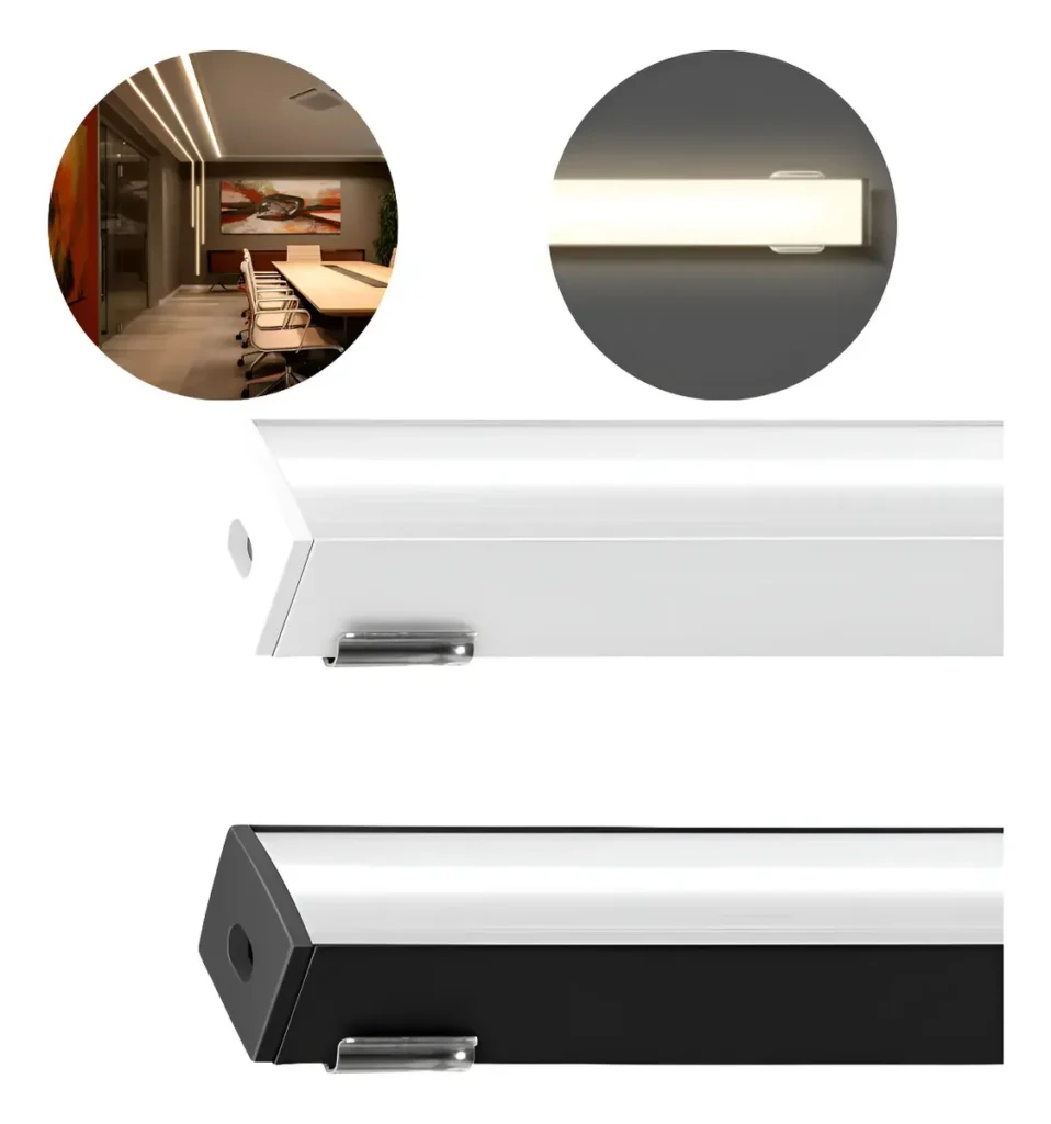 Perfil Led Sobrepor 17×14 + Fita led 1 Metro