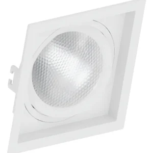 Spot Embutido Recuado Quadrado Branco Par30 E27