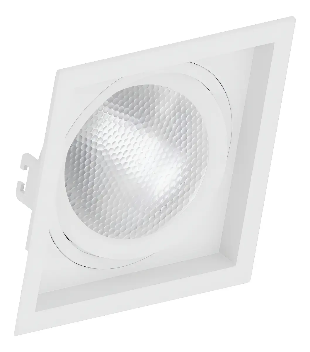 Spot Embutido Recuado Quadrado Branco Par30 E27