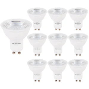 Kit 10 Lâmpadas Led Dicróica Mr16 7w Gu10 3000K