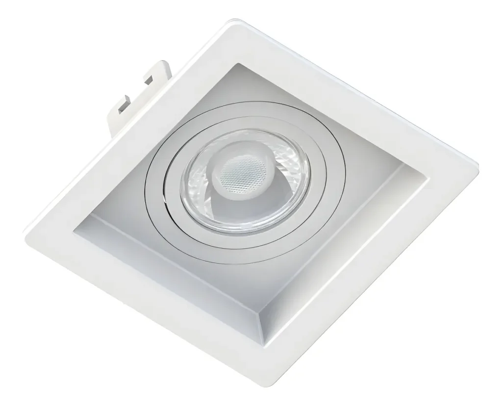 Spot Embutido Recuado Quadrado Branco MR16